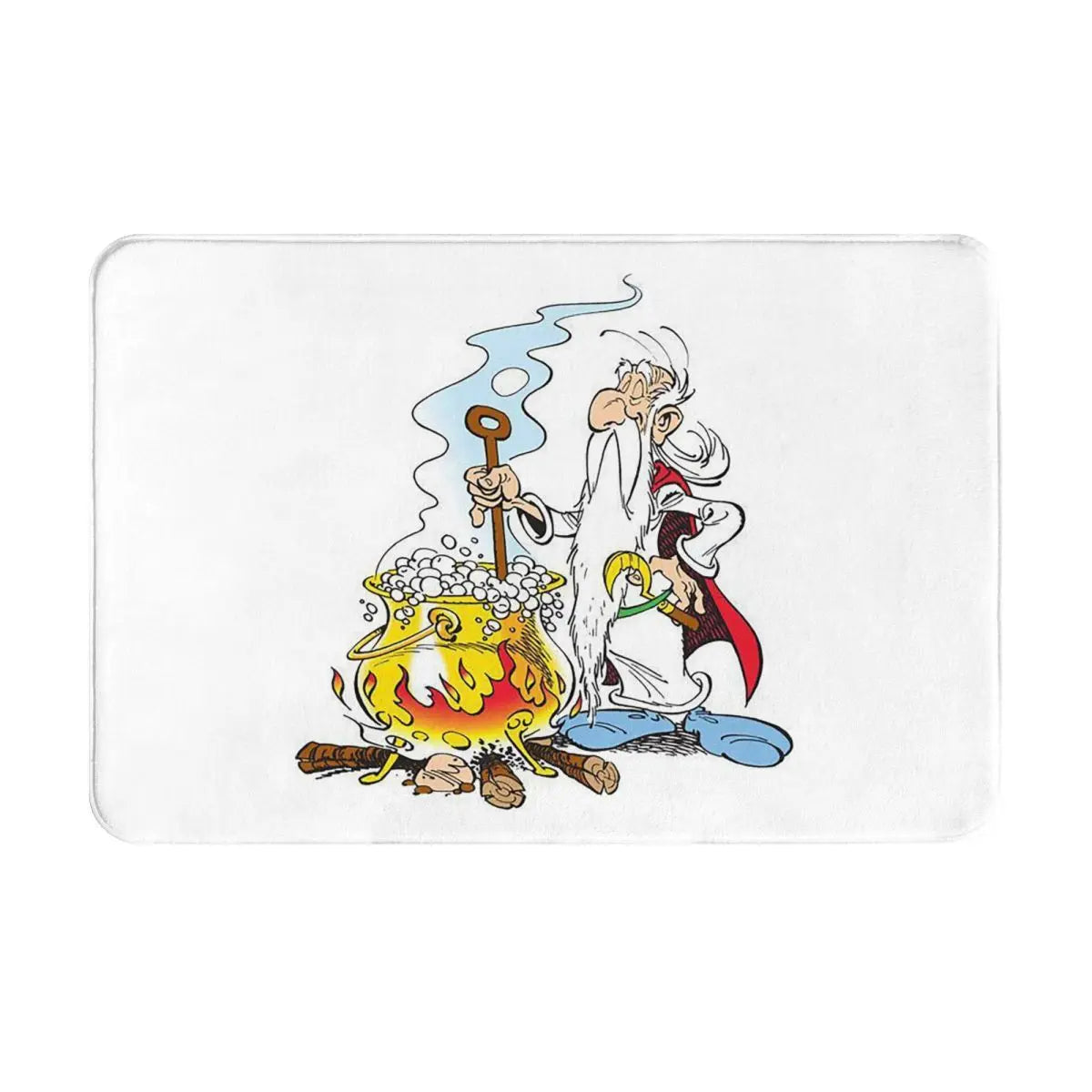 Tapis de bain antidérapant Obelix blanc 