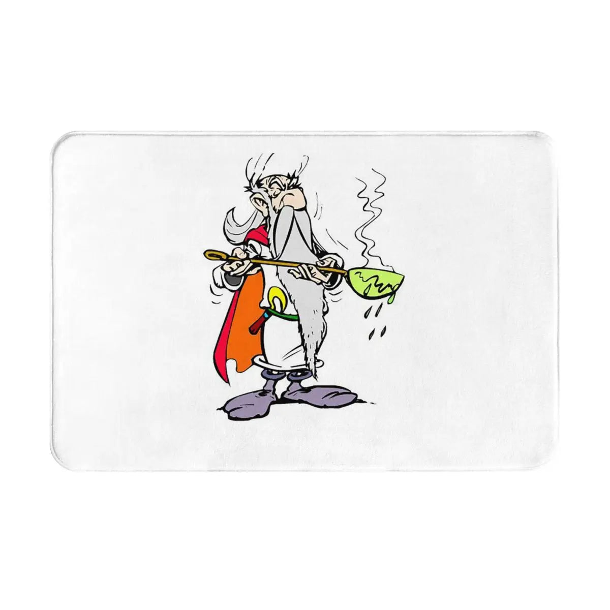 Tapis de bain antidérapant Obelix fond blanc 
