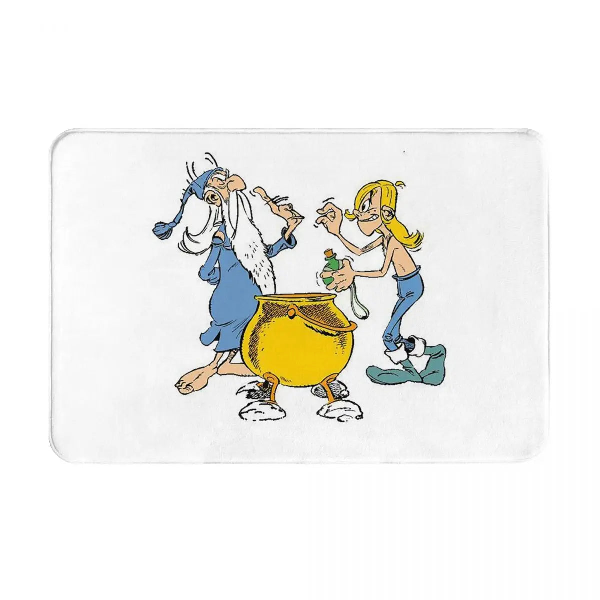 Tapis de bain antidérapant Obelix jaune 
