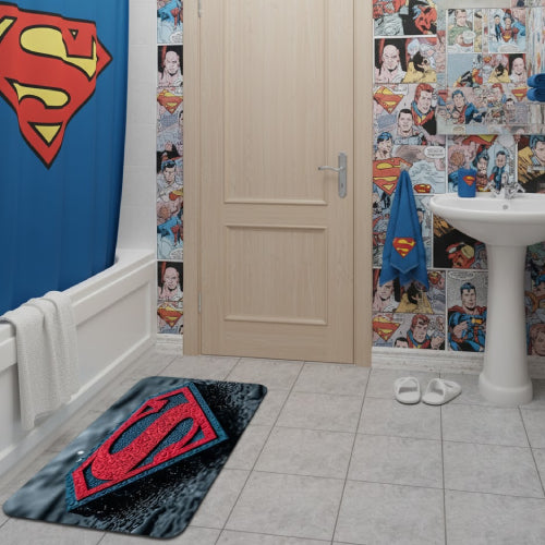 Tapis de bain antidérapant Superman chaussures 