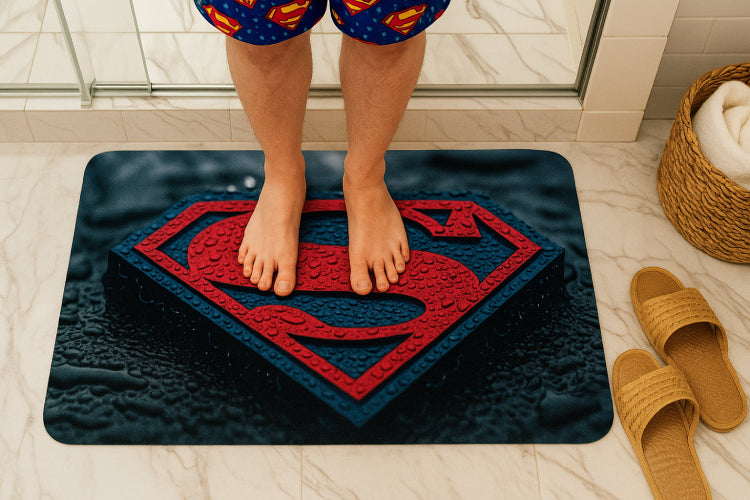 Tapis de bain antidérapant Superman  pieds 