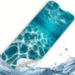 Tapis de bain antidérapant avec ventouses design bleu - Vignette | Douceur De Bain