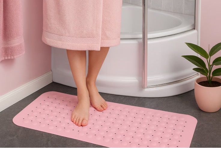 Tapis de bain antidérapant grande taille plante 