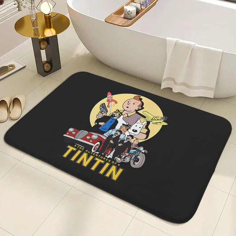 Tapis de bain antidérapant les histoires de Tintin  chien 