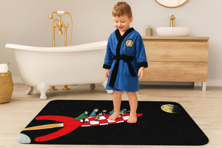 Tapis de bain antidérapant les histoires de Tintin enfant 
