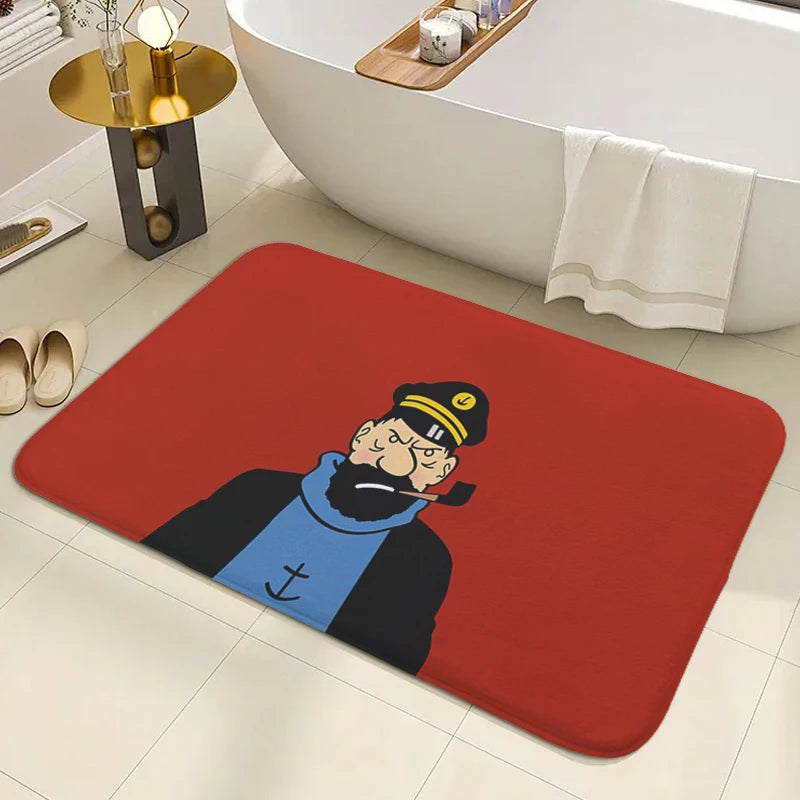 Tapis de bain antidérapant les histoires de Tintin homme 