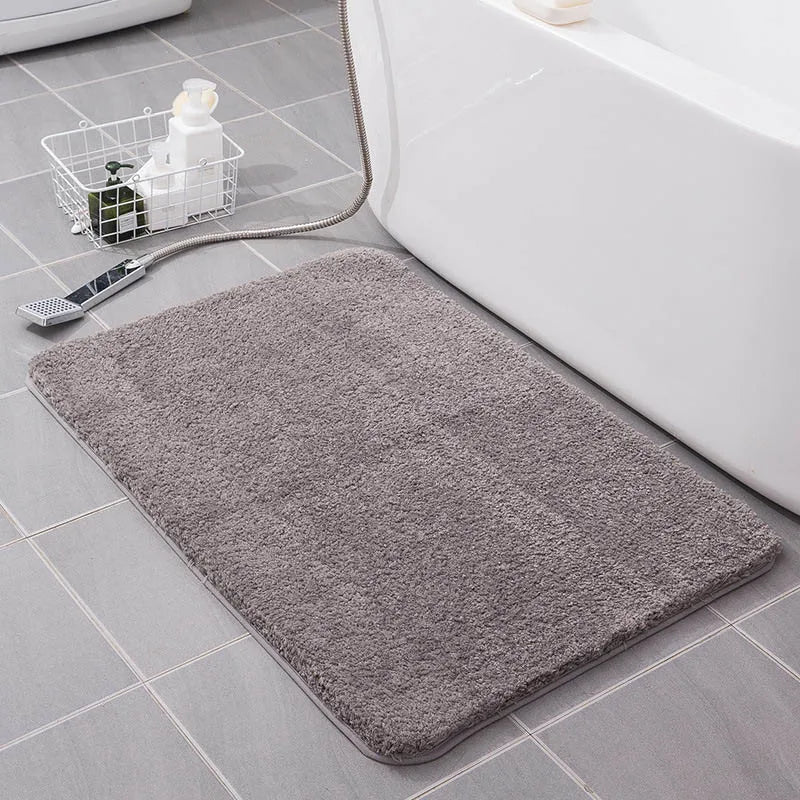 Tapis de bain antidérapant rose toilettes