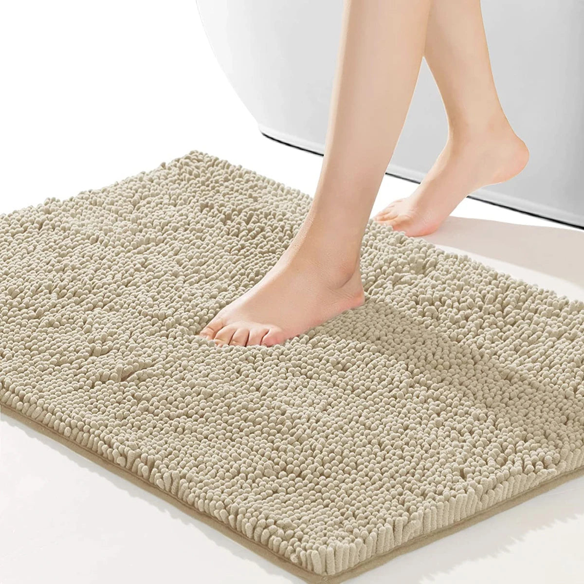 Tapis de bain antidérapant xxl kaki