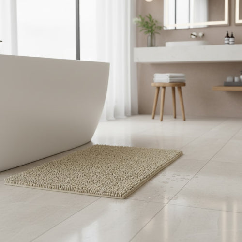 Tapis de bain antidérapant xxl kaki sol 