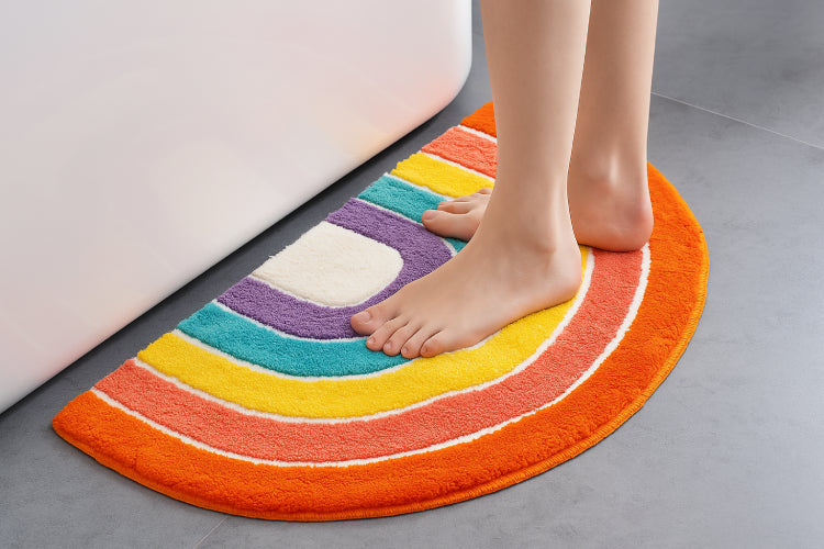 Tapis de bain arc en ciel baignoire 
