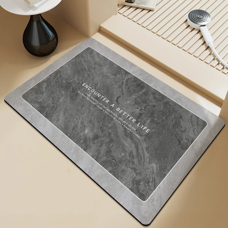 Tapis de bain argile  gris