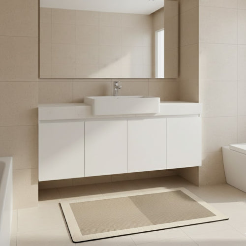 Tapis de bain argile lavabo 