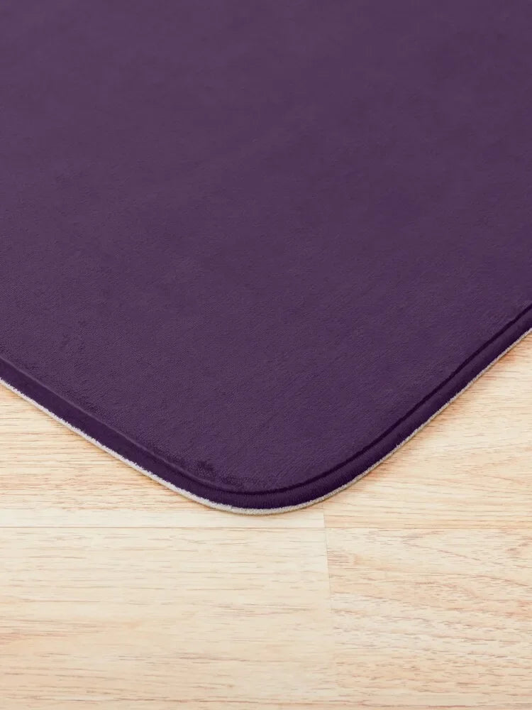 Tapis de bain aubergine coin