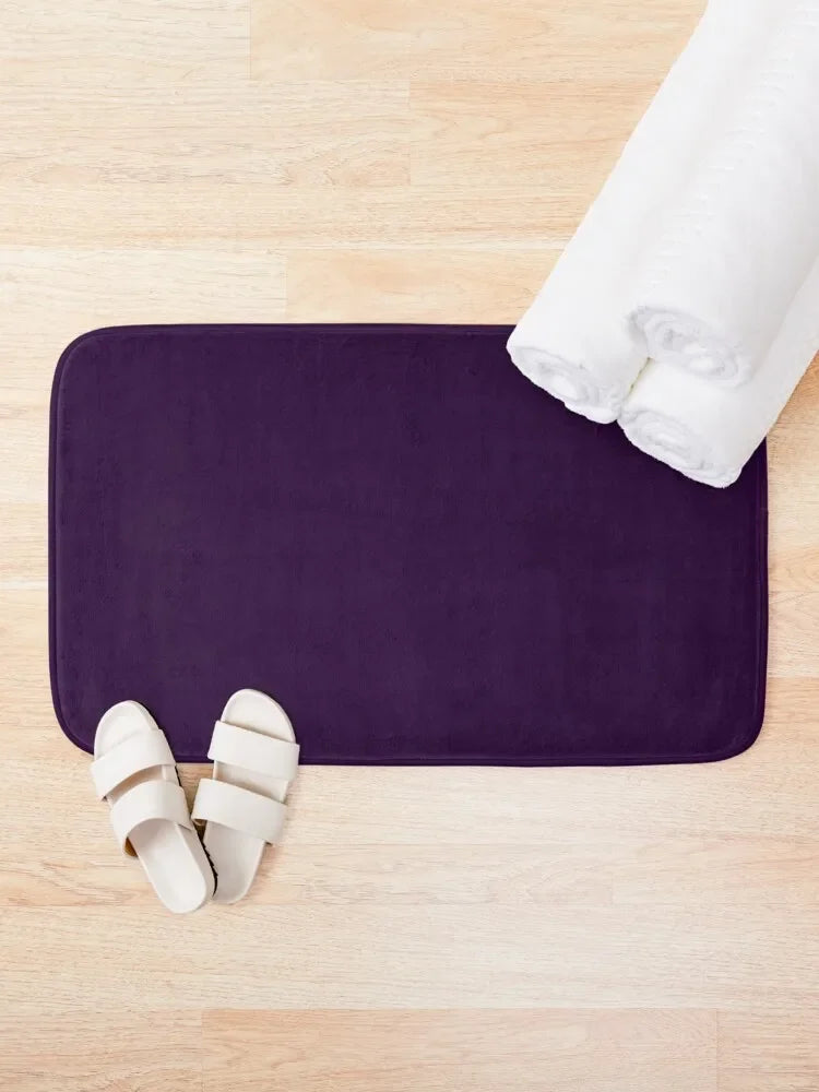 Tapis de bain aubergine sol