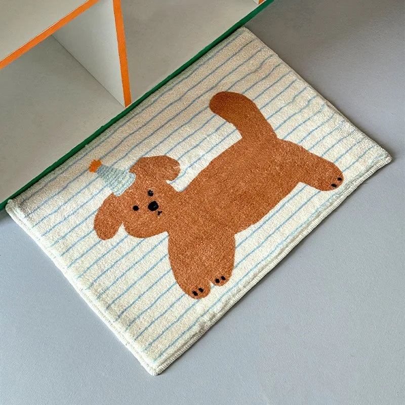 Tapis de bain avocat chien