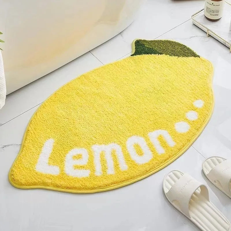 Tapis de bain avocat citron sol