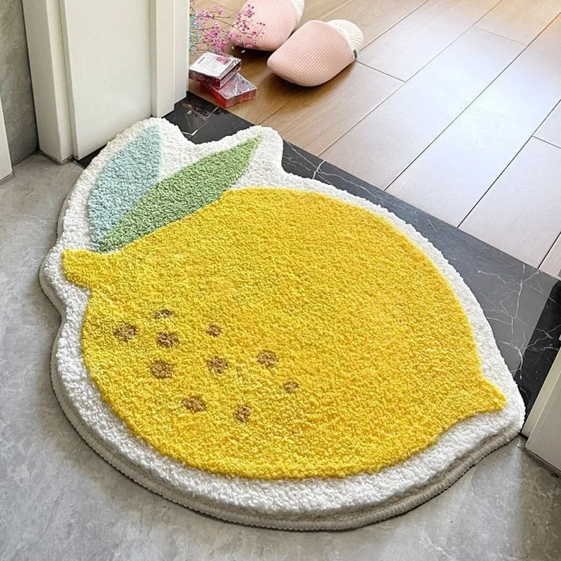 Tapis de bain avocat jaune