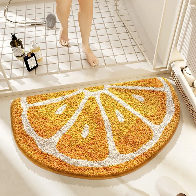 Tapis de bain avocat orange