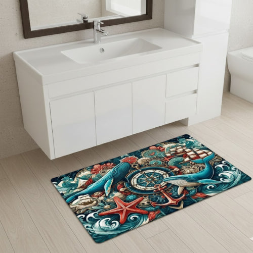 Tapis de bain baleine sol
