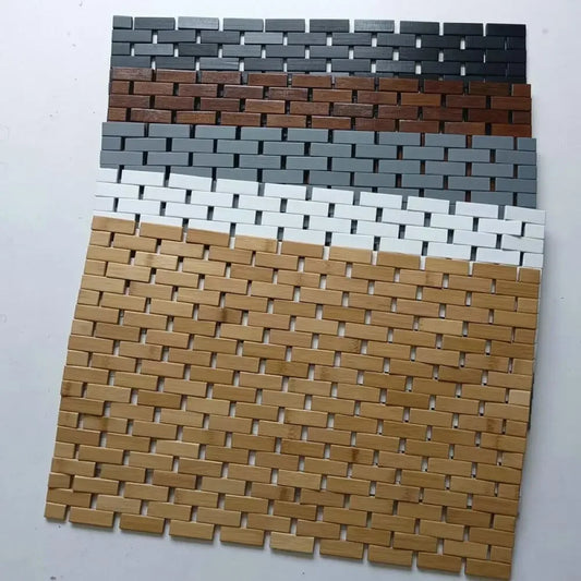 Tapis de bain bambou plusieurs coloris