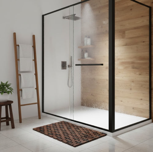 Tapis de bain bambou plusieurs coloris vitre 