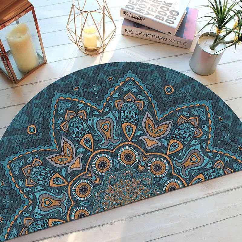 Tapis de bain berbère  vert turquois