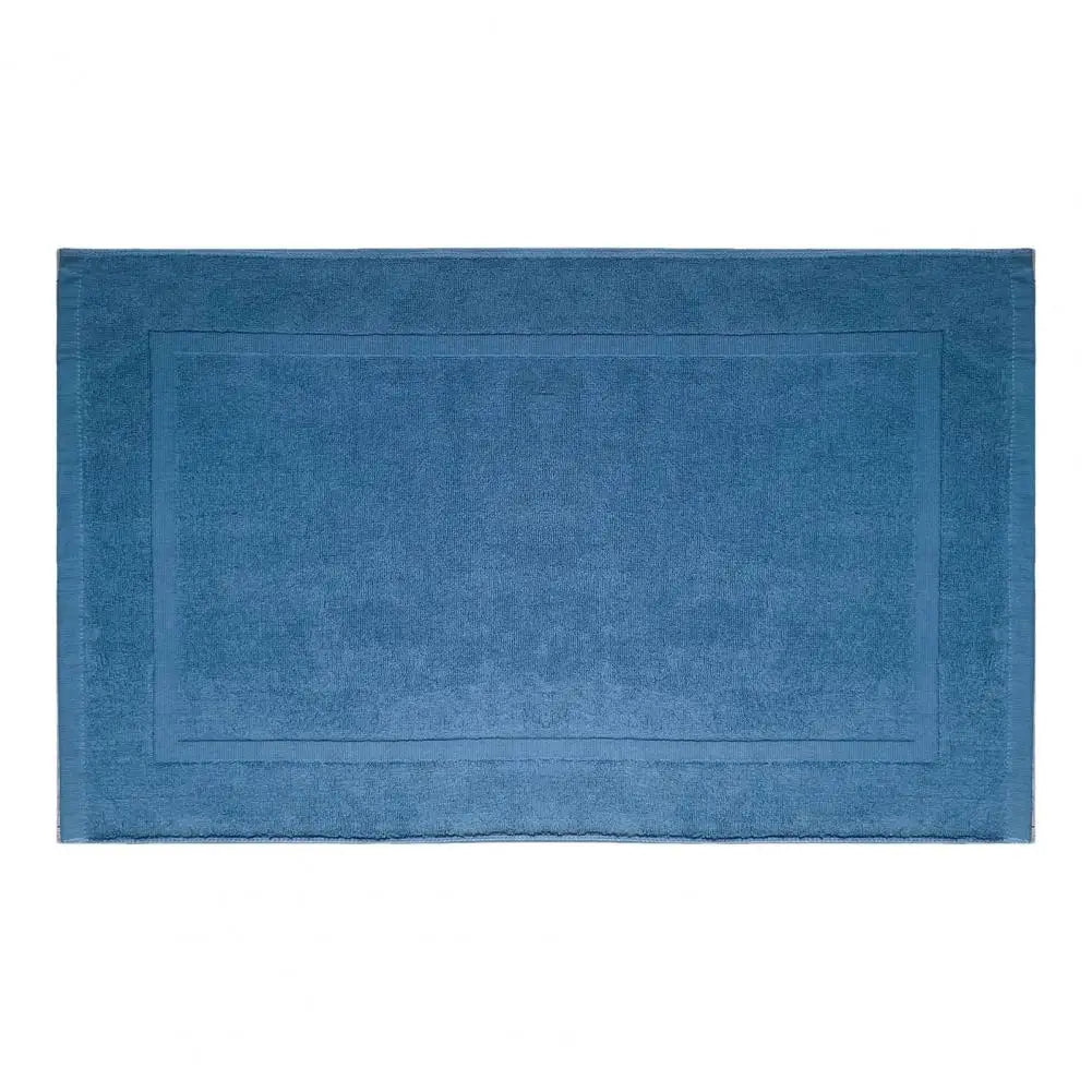 Tapis de bain bleu canard bleu foncé