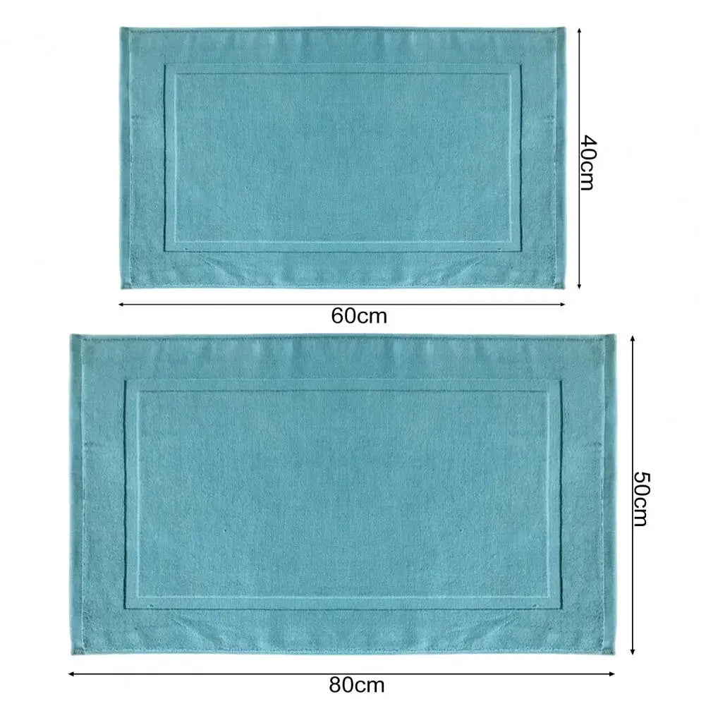 Tapis de bain bleu canard taille