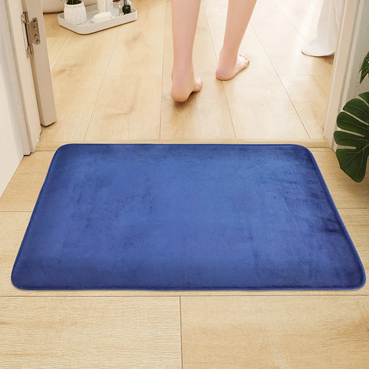 Tapis de bain bleu pétrole