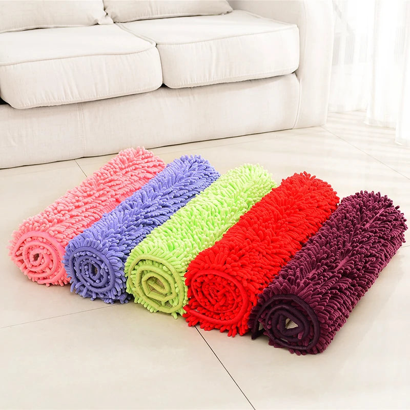 Tapis de bain bleu paon pliable