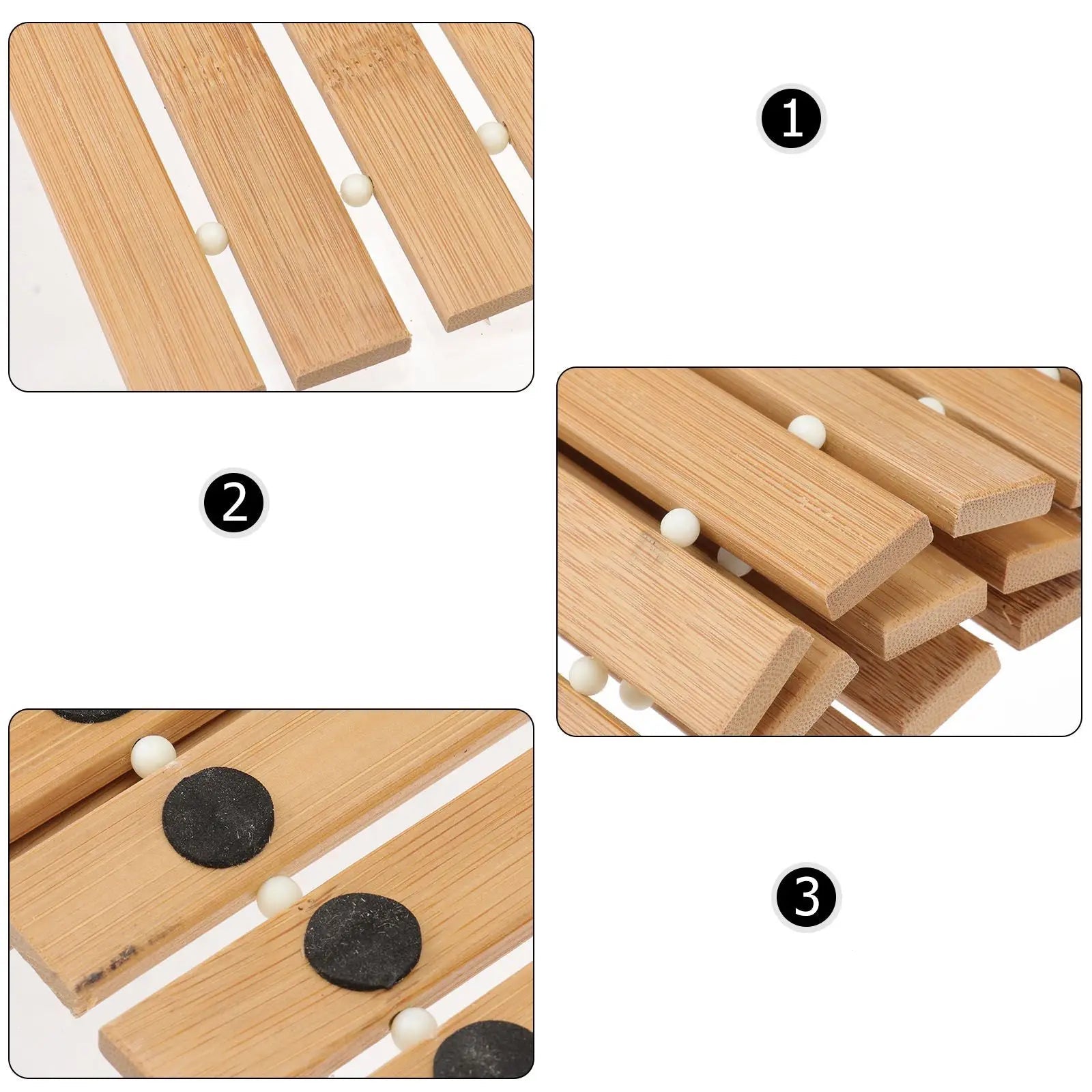 Tapis de bain bois détails