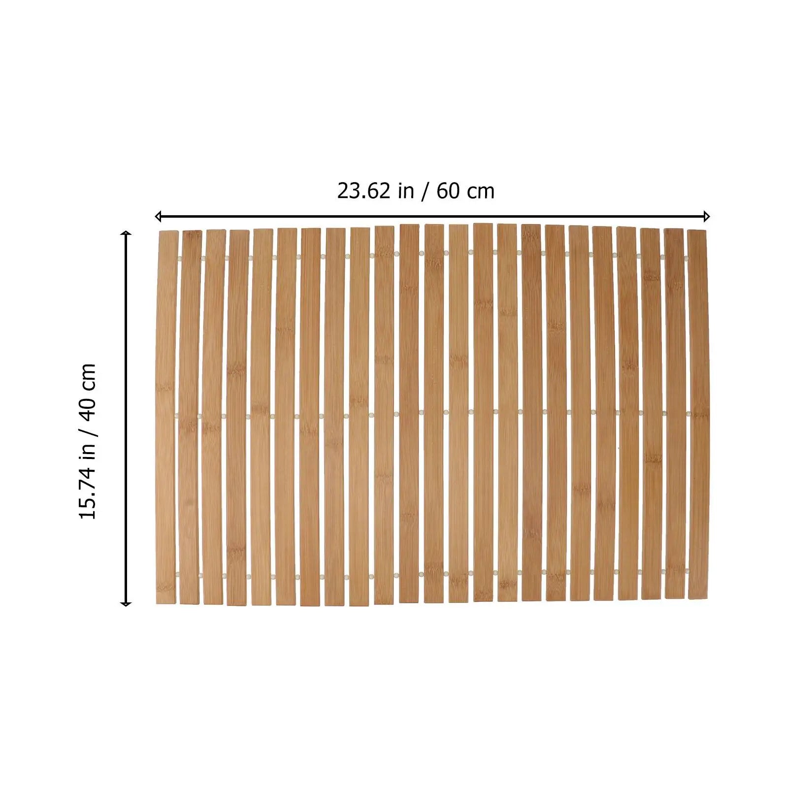 Tapis de bain bois taille 