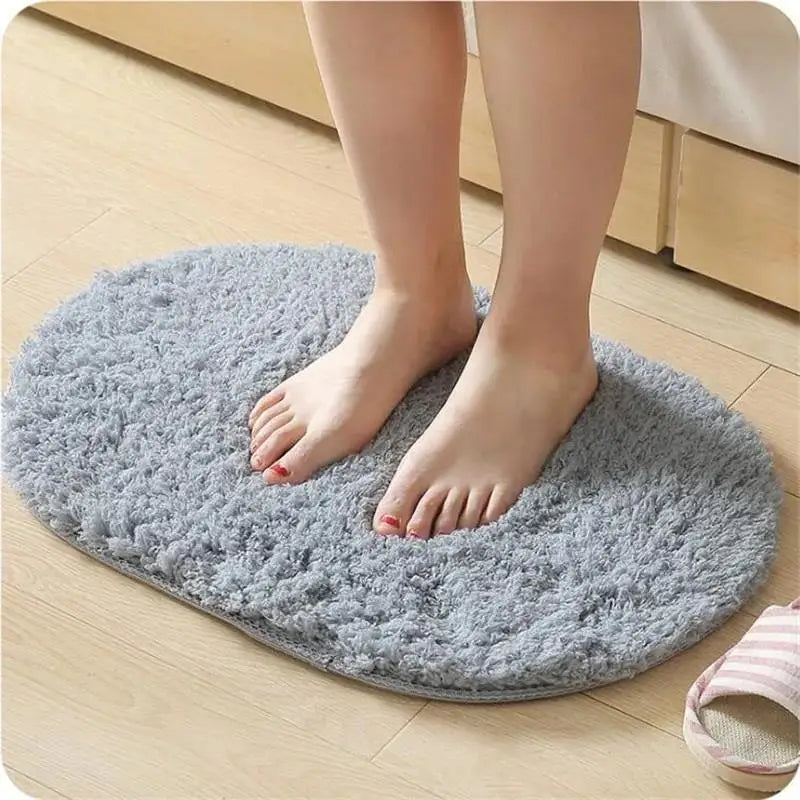 Tapis de bain bouclette gris