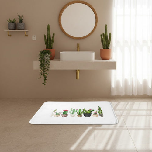 Tapis de bain cactus  sol 