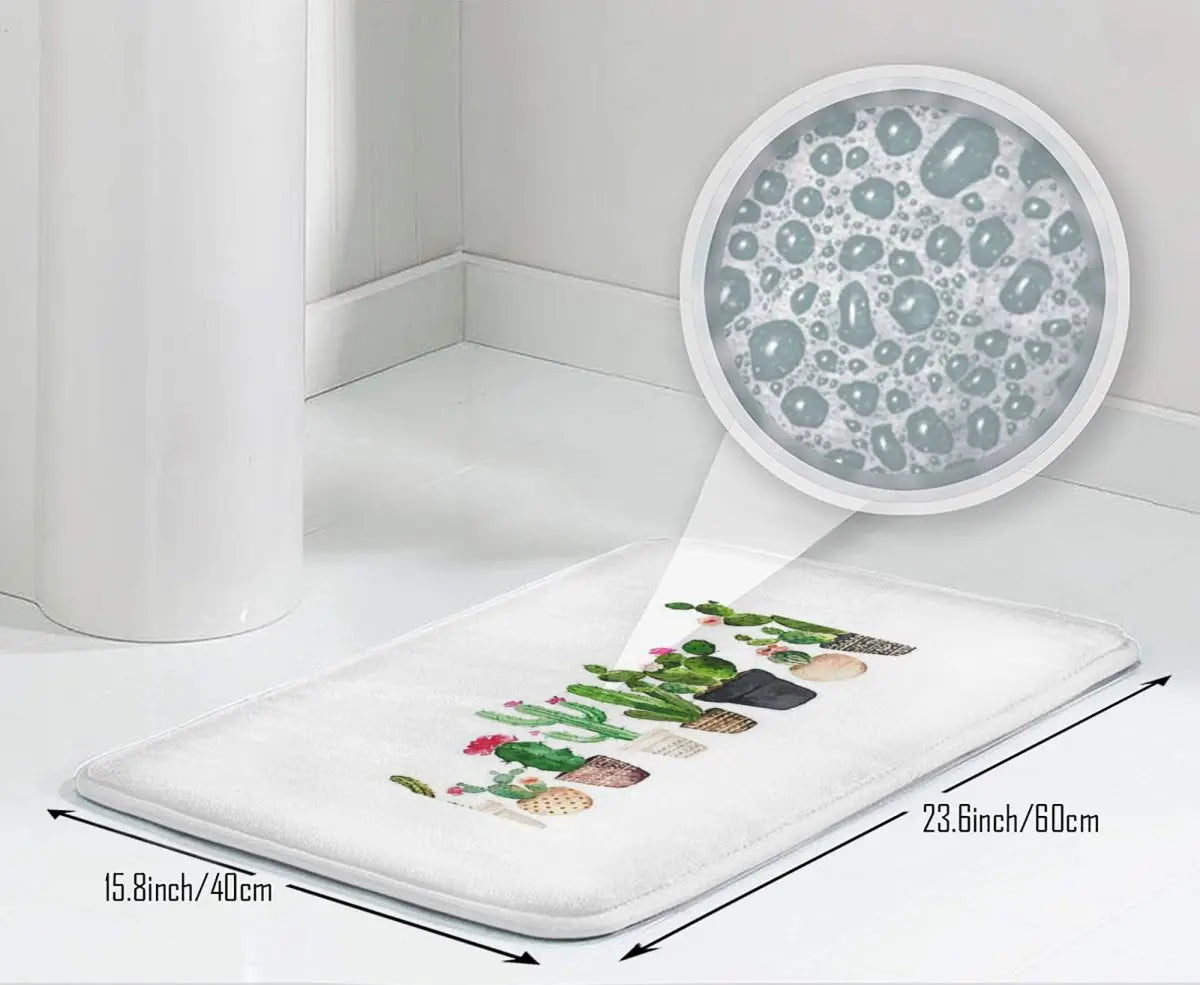 Tapis de bain cactus tailles