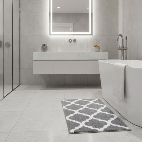 Tapis de bain carreaux de ciment sol 