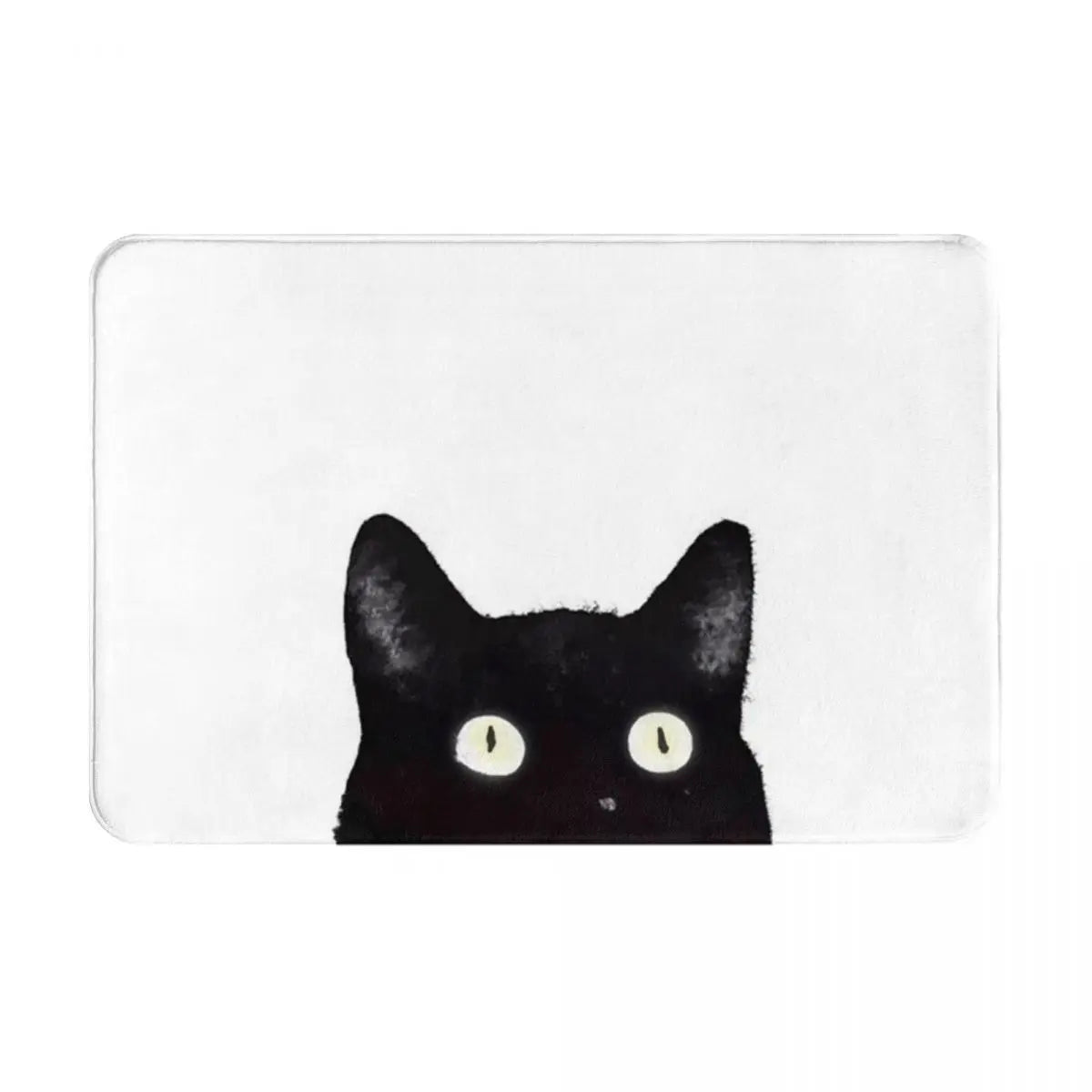 Tapis de bain chat blanc 