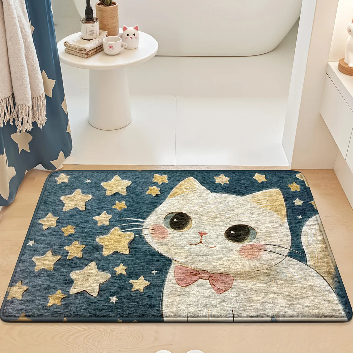 Tapis de bain chat de dessin animé