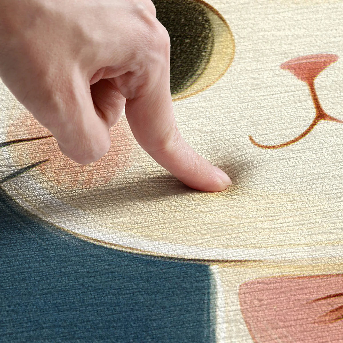 Tapis de bain chat de dessin animé main 