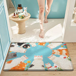 Tapis de bain chat dessin animé mignon - Vignette | Douceur De Bain
