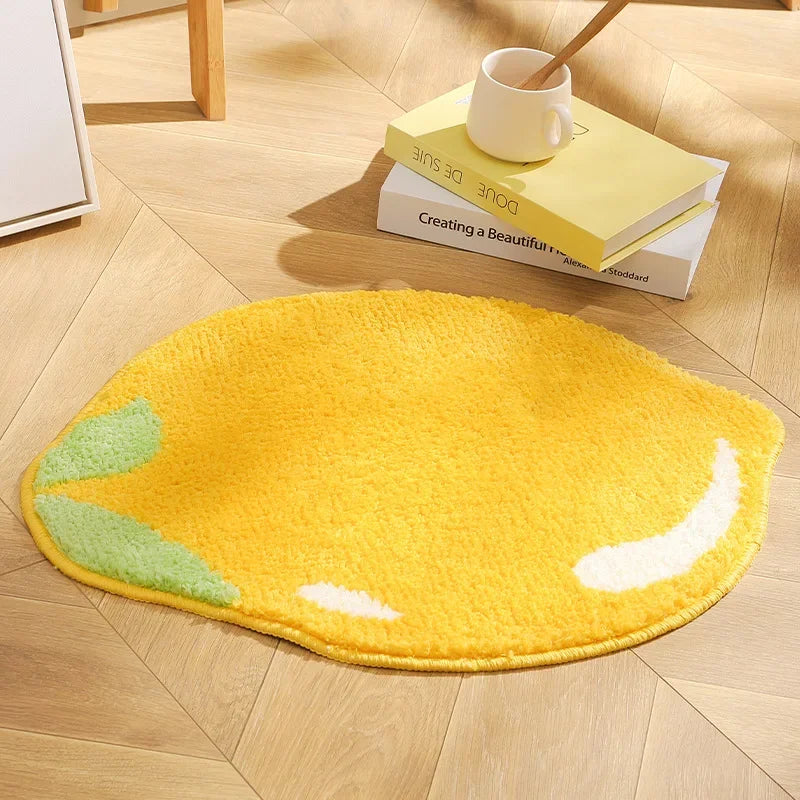 Tapis de bain citron jaune
