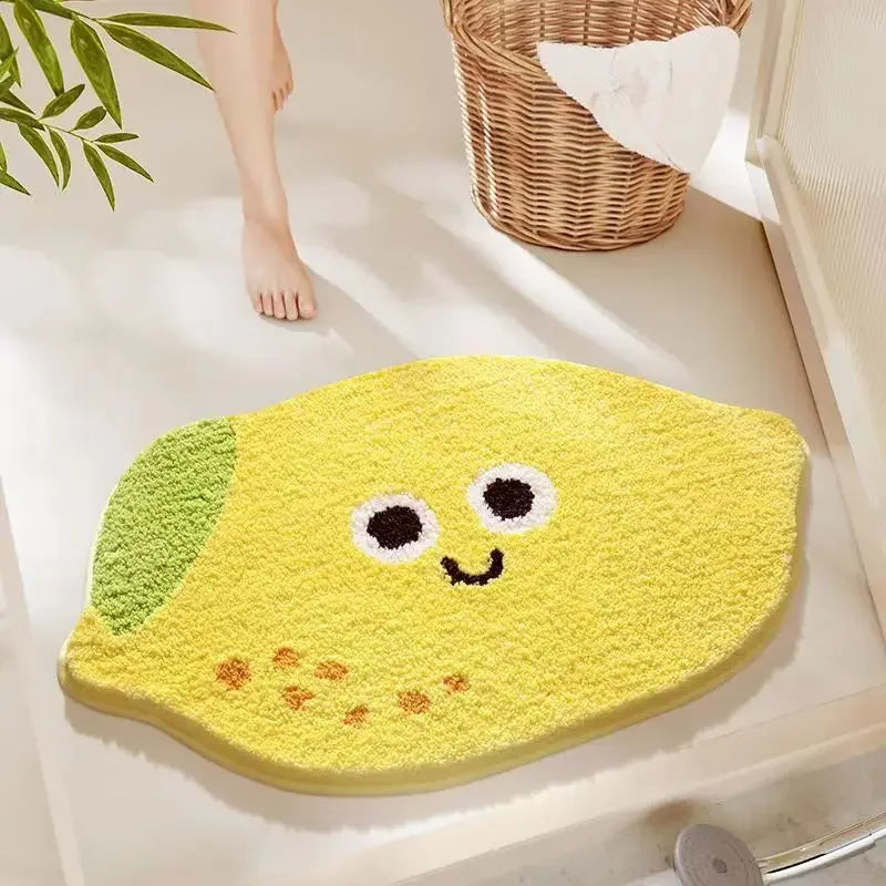 Tapis de bain citron pieds