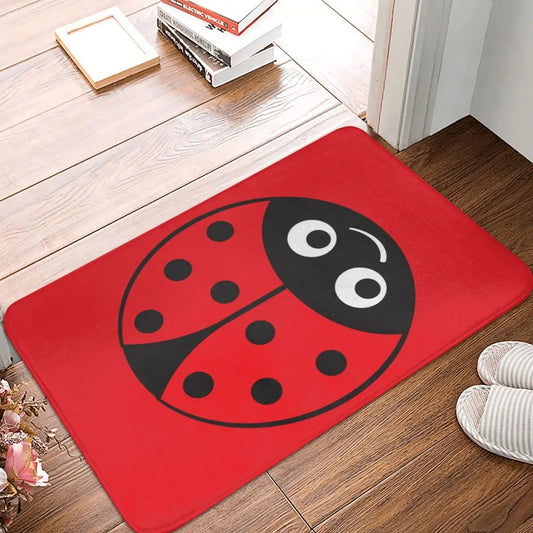 Tapis de bain coccinelle rouge