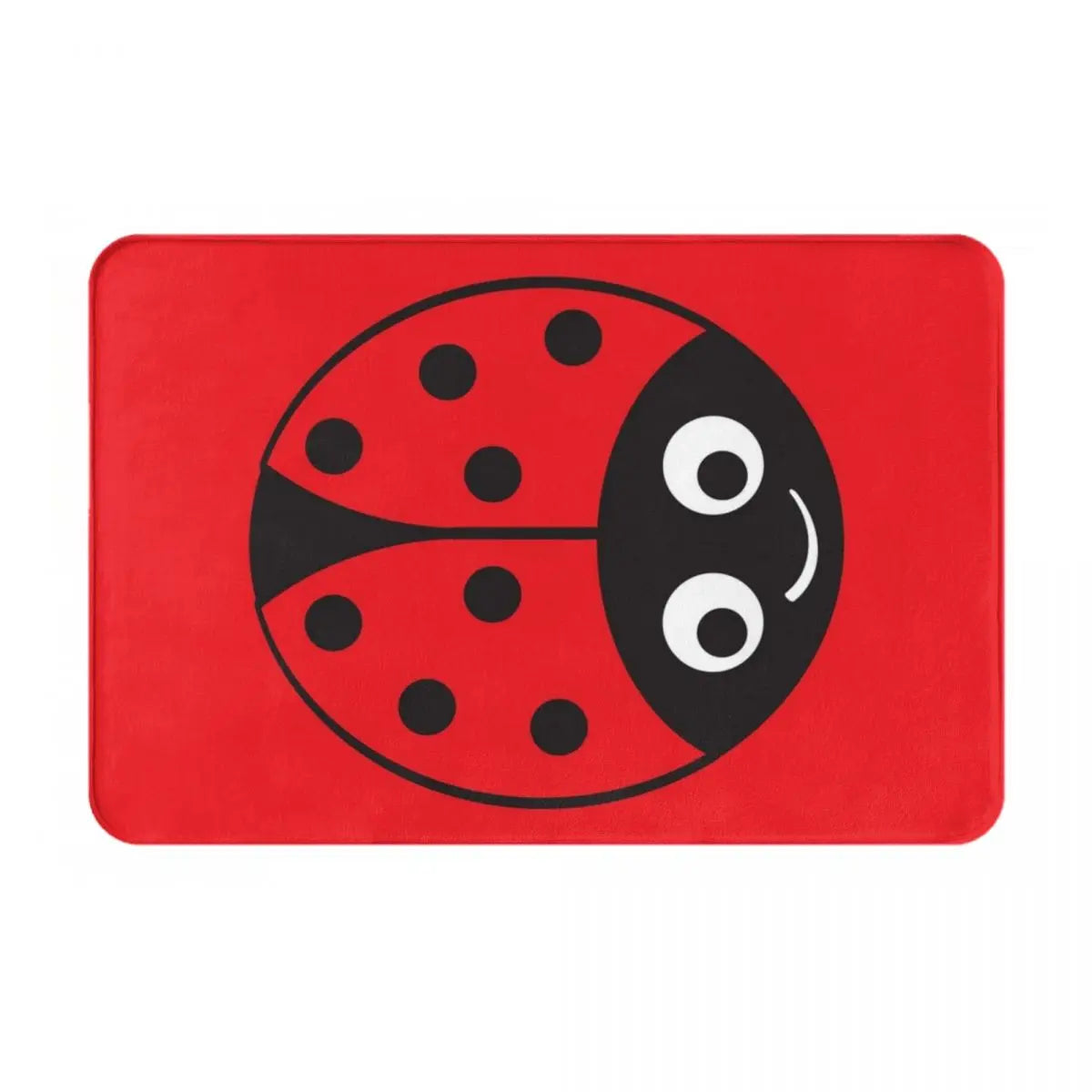 Tapis de bain coccinelle rouge noir