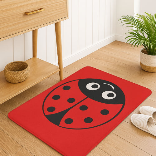 Tapis de bain coccinelle sourire 