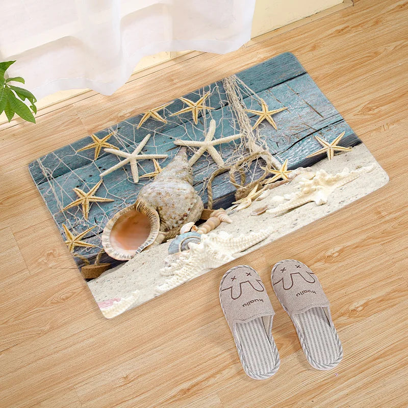 Tapis de bain coquillage sol