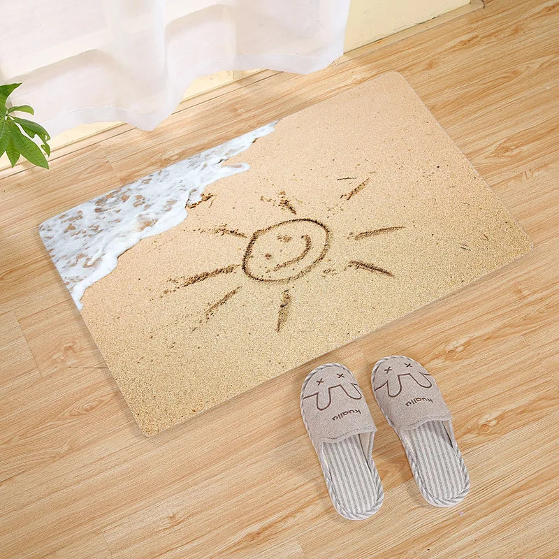 Tapis de bain coquillage soleil