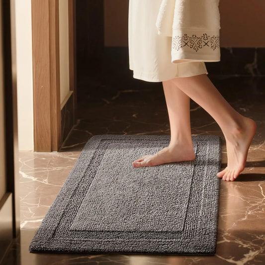 Tapis de bain coton soyeux