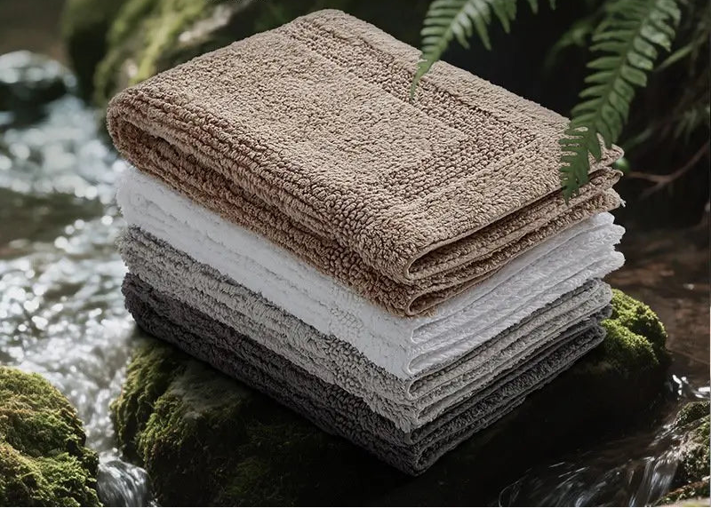 Tapis de bain coton soyeux plier 