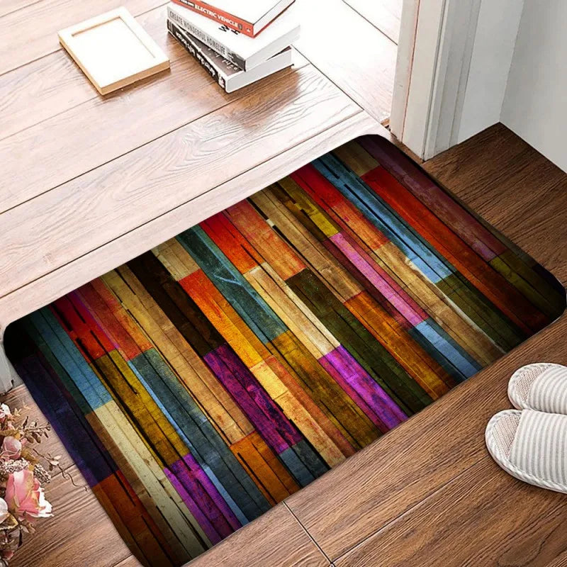 Tapis de bain couleur brique paillasson